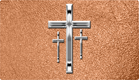DNSEMP-C-517-SL-SH-CP Empire Corner Silver 3 Crosses Shim Copper